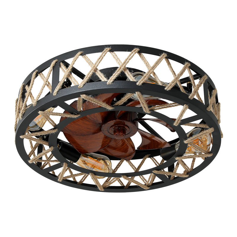 20" Cage Ceiling Fan Light Way Day