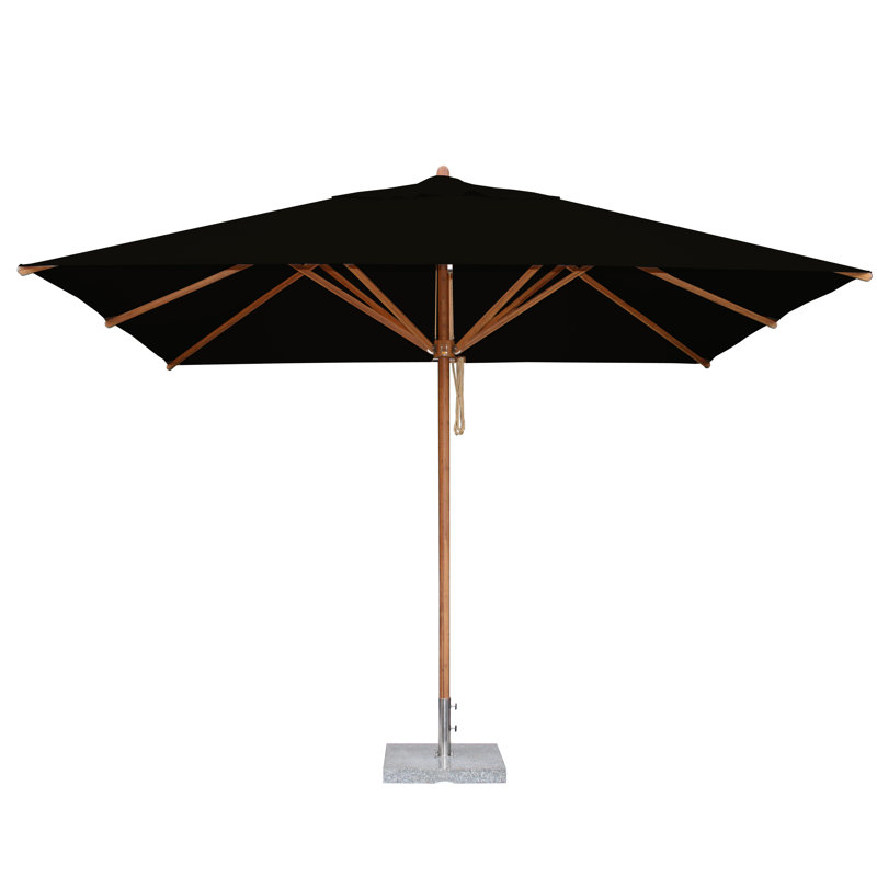 Yadira 350cm X 250cm Rectangular Market Parasol, Black