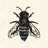Bee - 32"x32" art on canvas