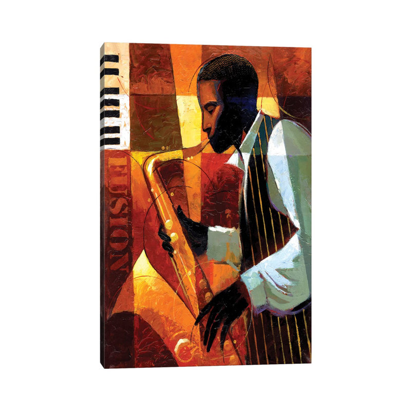 Fusion by Keith Mallett - Wrapped Canvas Painting, 20.32 cm H x 30.48 cm W