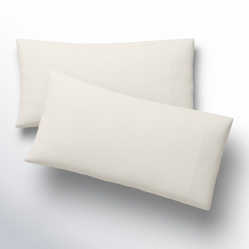 Coyer Classic Cotton Percale Pillowcase Set, Ivory, King - 2 King Pillowcases