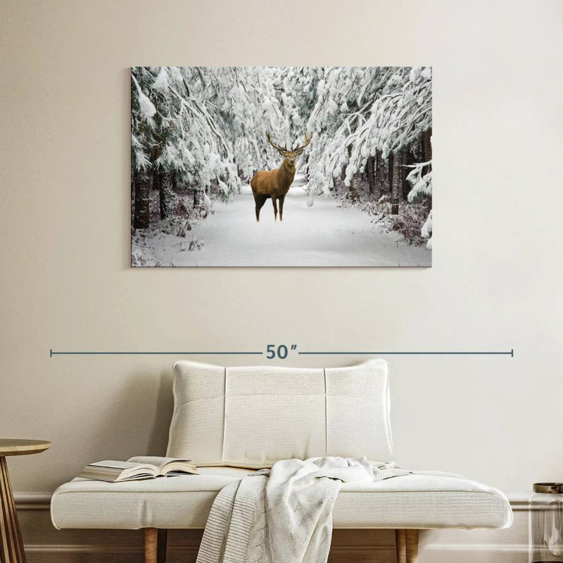 Cerf rouge Brampt, H 26 po x l 39 po