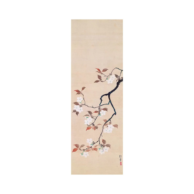 Hanging Scroll Depicting Cherry Blossoms by Sakai Hoitsu - Wrapped Canvas Panoramic Gallery-Wrapped Canvas Giclée