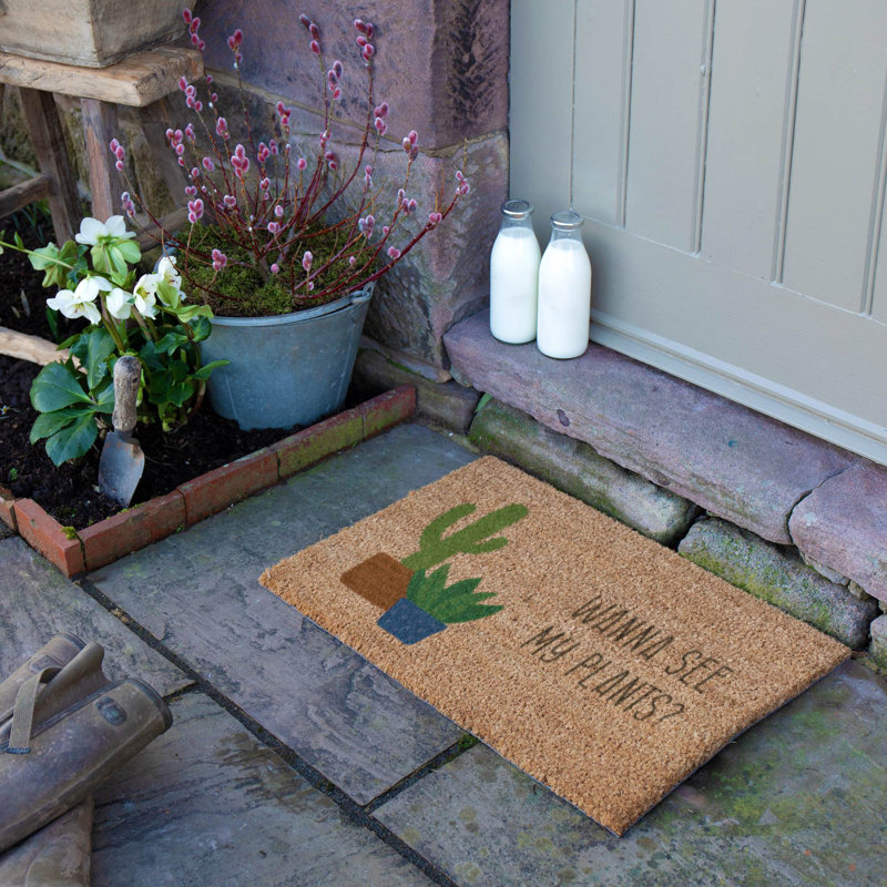 Lamm Non-Slip Floral Outdoor Doormat, 40cm W x 60cm L
