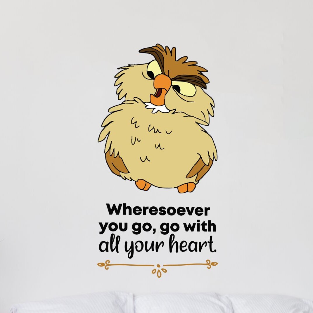 Baby wall sticker 55.88 cm Blowing Air Love Tree Heart Tree Owl