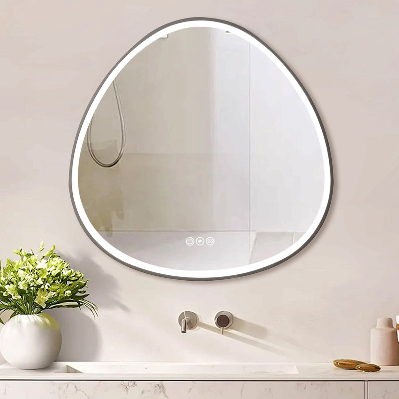 32 po x 32 po Miroir gris