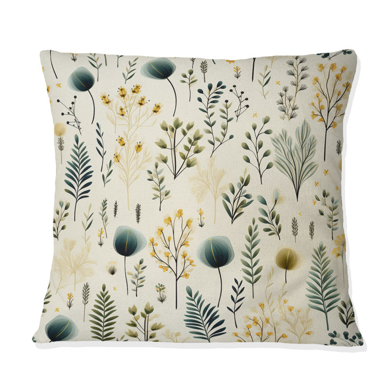Coussin Botanical Harmony II - Plants, H 18 po x l 18 po