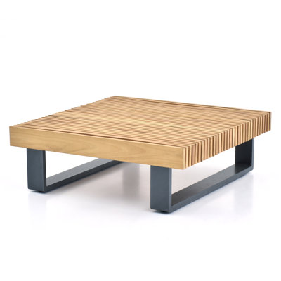 Table basse d'extérieur en teck Perina