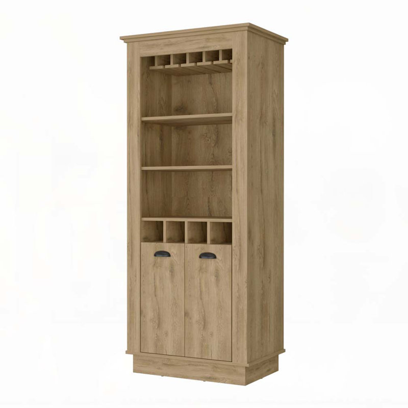Armoire-bar à vin Macadamia, Brun