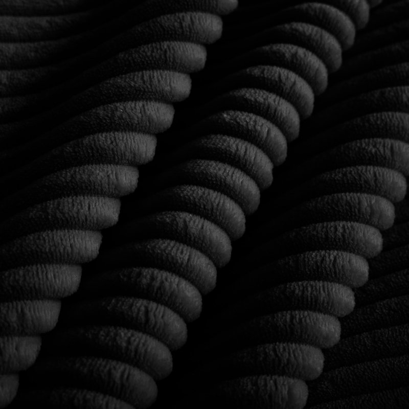 Velours côtelé noir 4 places pour le salon - Siège profond et confortable avec coussins Siège moderne profond, coussins, combos polyvalents et technique d'assemblage facile