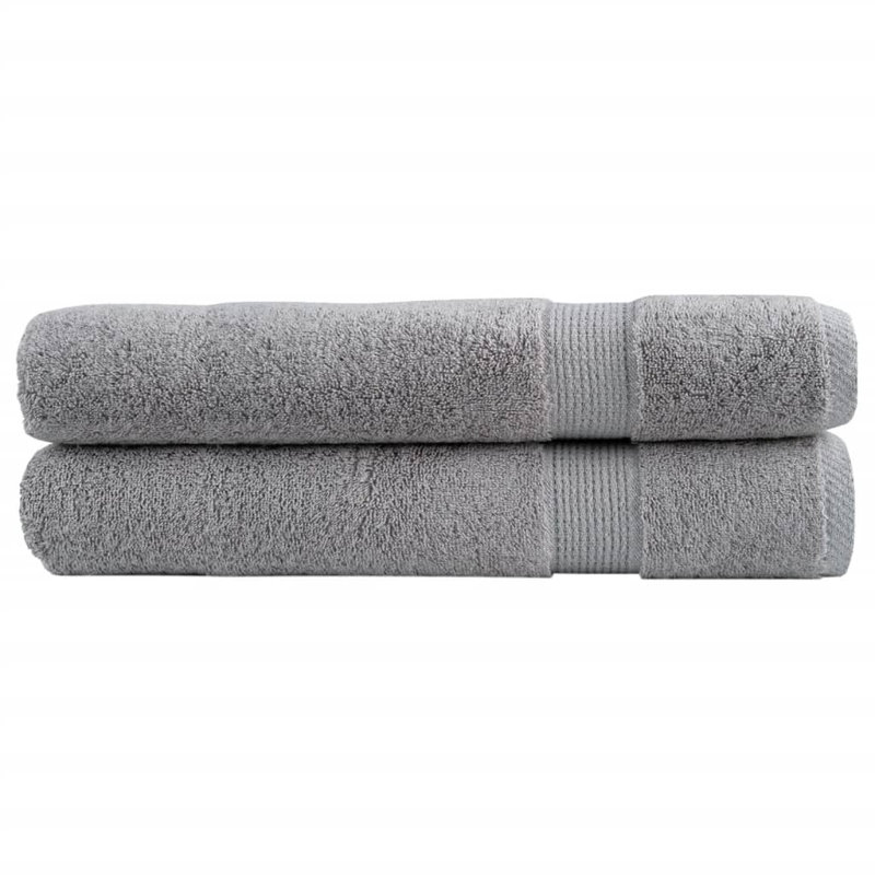 Rillings 100% Cotton Hand Towel, Grey, 200cm L x 100cm W