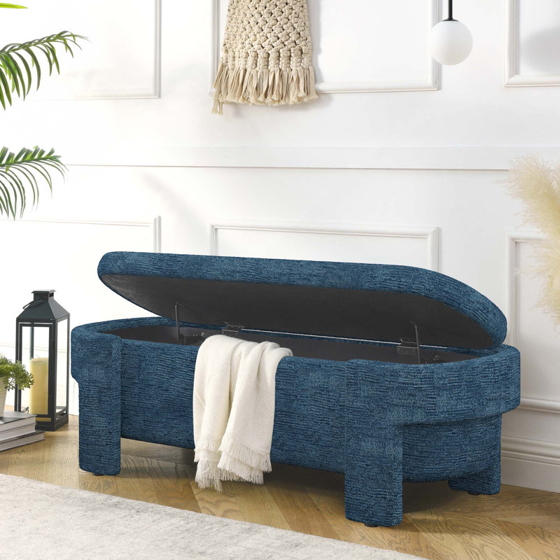 Banc rembourré avec grand espace de rangement pour le salon, le vestibule et la chambre à coucher