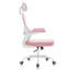 Chaise de bureau ergonomique en filet avec coussin épais, support lombaire réglable et accoudoirs rabattables-895631581