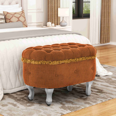 Bancs de rangement, banc de bout de lit avec capitonnage à boutons, repose-pieds de rangement rembourré en tissu, banc de fenêtre avec frange, banc d'armoire à chaussures, banc de pied de lit