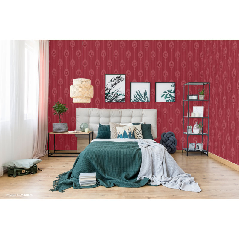 Akershus 10m x 53cm Wallpaper Roll, Red