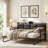 Upholstered Twin Daybed with Trundle and Charging Station-2095759632