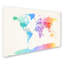 Carte du monde politique en aquarelle sur toile tendue-18237268