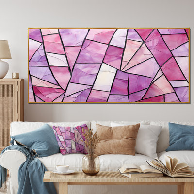 Abstract Purple Geometric Gems II - Abstract Tile Wall Art