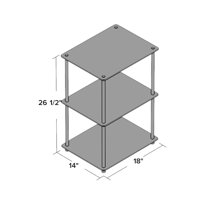 Beckett Glass Top End Table, Silver