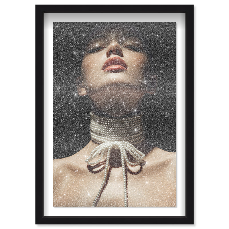 Pearl Constellation Print by Oliver Gal, 37.5"H x 25.5"W, Black Shadowbox