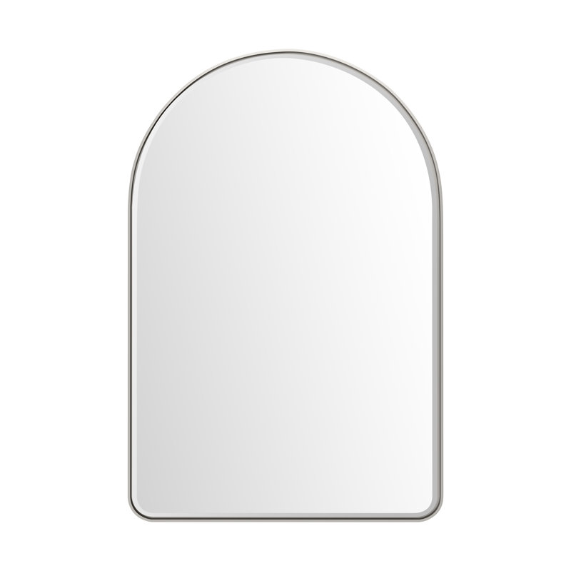 Miroir arqué 24 po Rohe, Nickel satiné