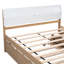 Élégant lit simple blanc crème avec lit gigogne pour lit de taille supérieure, tête de lit ultrabrillante-678890114-647748804