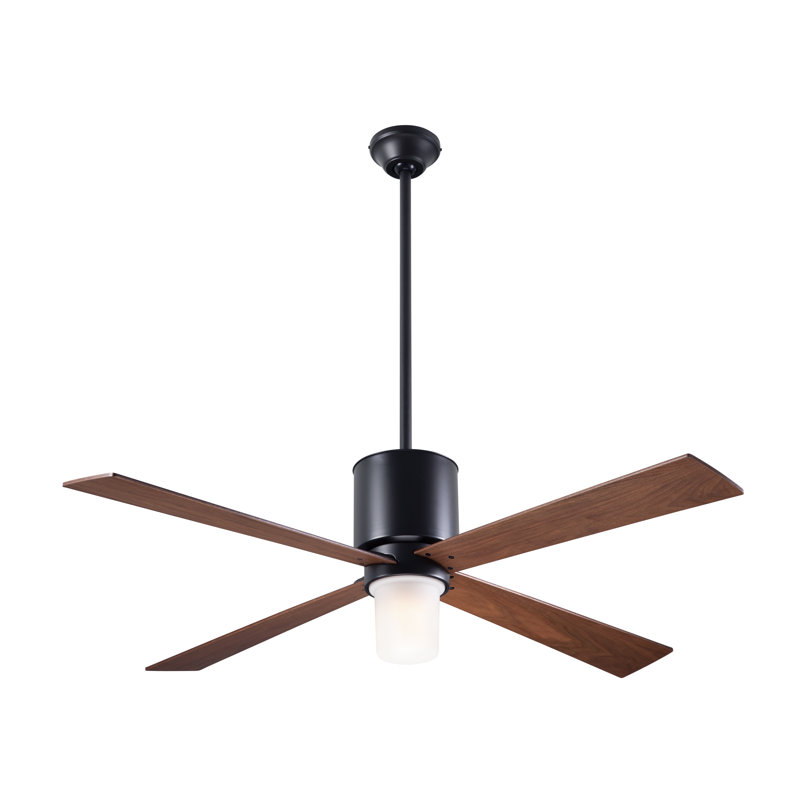 Lapa 50'' Ceiling Fan with Light Kit, Handheld Remote Control (2-wire), Mahogany, Dark Bronze