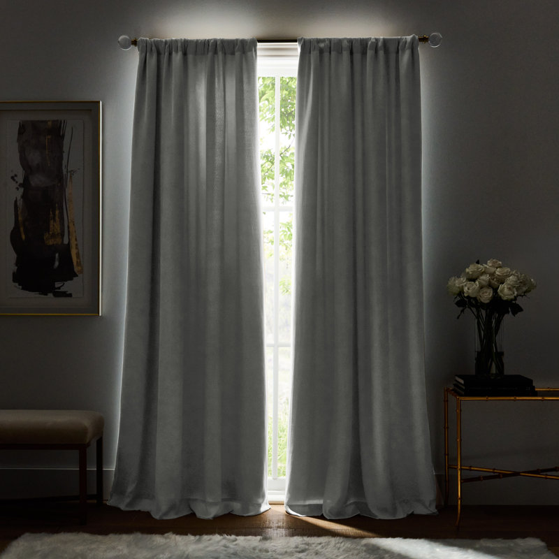 Karl Lagerfeld Paris Silky Cloud Curtain Panel Pair, 50" W x 95" L, Ivory