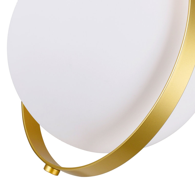 26'' 6-Light Multi Light Pendant with Brass Finish For Stairwell, Entryway, Kitchen – G9 LED Compatible – Frosted Globe Cluster, Contemporary Statement Fixture
