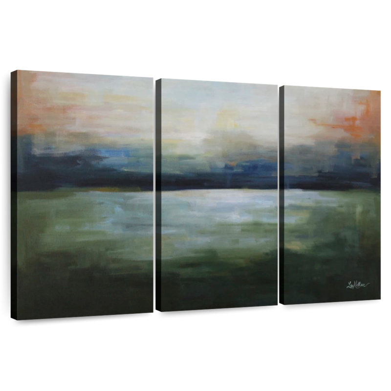 Avery abstrait Lake James, H 20 po x l 33 po