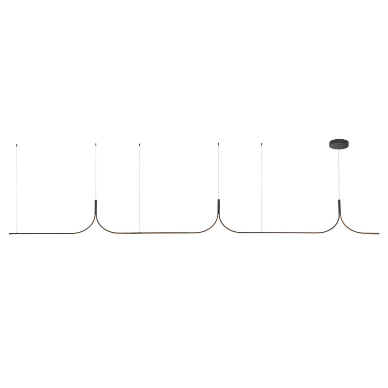 Luminaire suspendu fil 5 pi, H 138,63 po x l 177,25 po x P 1,25 po, 3 lumières