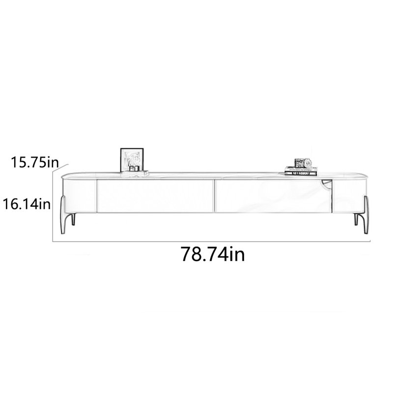 Simple high-end rock panel creative TV cabinet
