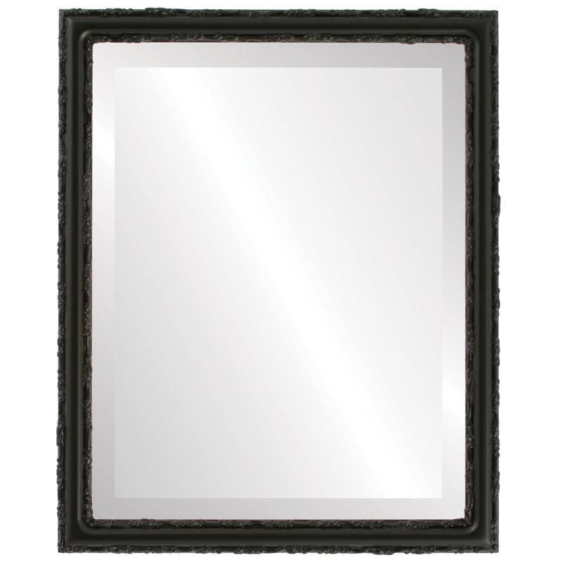 Schlater Rectangle Mirror, 25" H x 21" W, Matte Black
