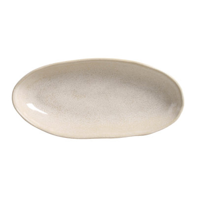 Oval Serving Platter 12.6” Ceramic Stoneware - Microwave, Oven, and Dishwasher Safe, by Porto Brasil