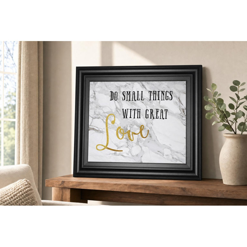 Art mural Marble Love - 22 po x 26 po - cadre noir