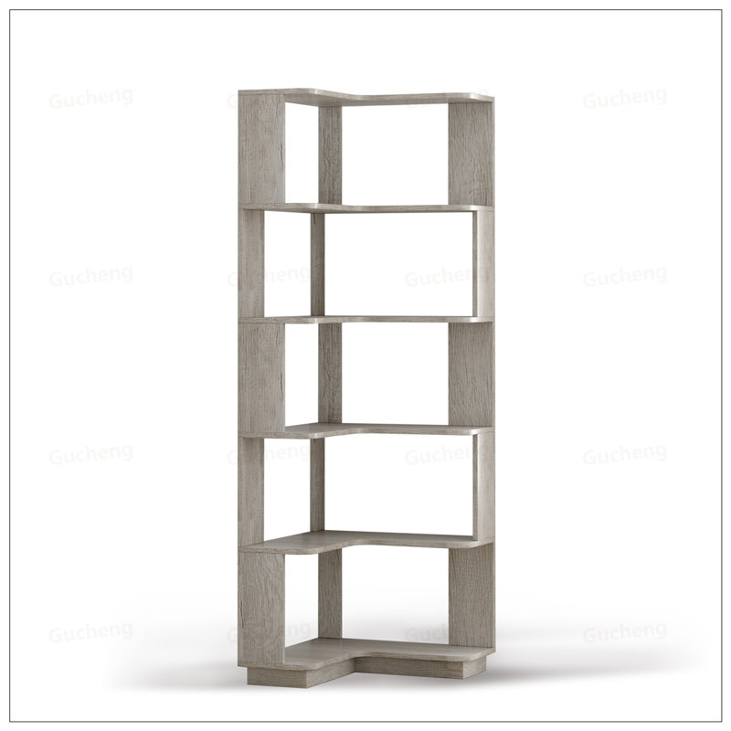 6 Tier Freestanding L-Shaped Corner Bookshelf With Anti-Drop Panels And Anti-Tipping Device, Perfect For Home And Office Organization
