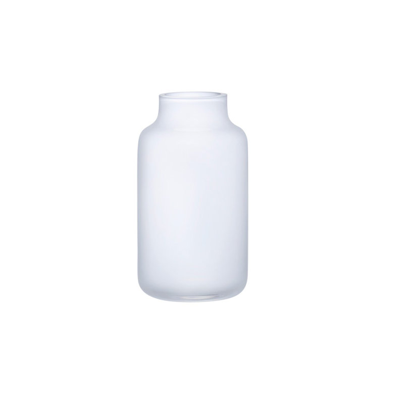 Mini Magnolia Handmade Lead Free Crystal Table Vase, Opal White, 4.05" H x 2.2" W x 2.2" D
