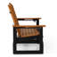 Fauteuil oscillant 52 po Adirondack, noir-727247528