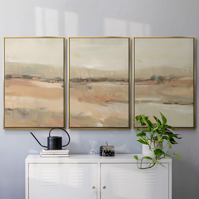 " Earth Tone Landscape I " 3 - Pieces