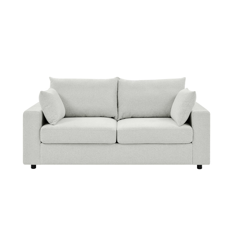 Upholstered Sofa With Removable Pillows, Beige
