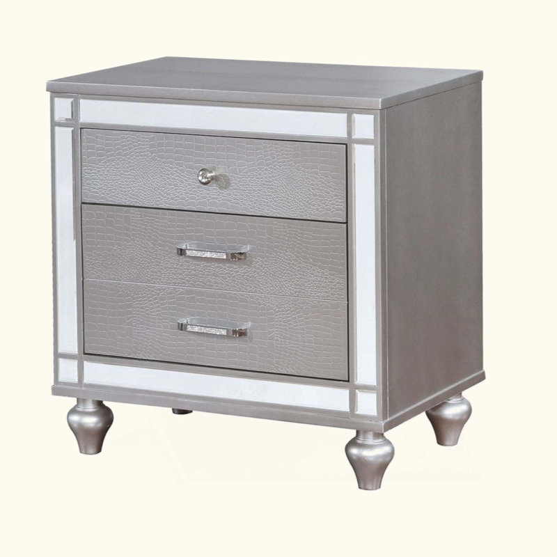 Table de chevet 1Pc, Argent argent