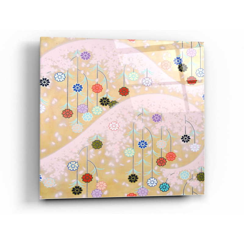 «Cherry Mountain» par Zigo Tanabe, art mural en verre acrylique, H 36 po x l 36 po x P 0,2 po