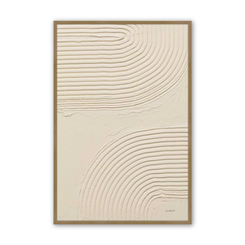 Echoed Curves in II, H 17,25 po x l 13,25 po, Or brossé