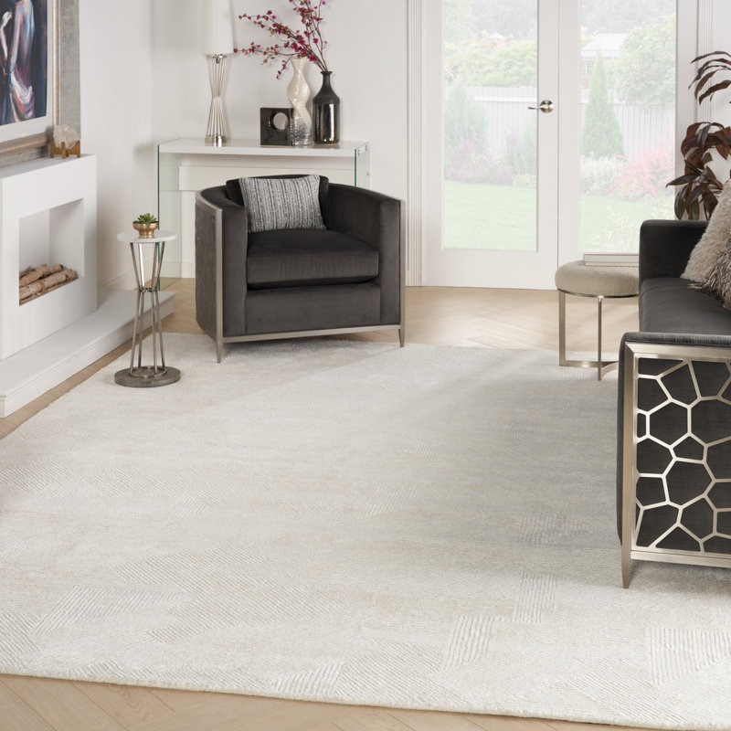 Cattalaya Handmade Wool Geometric Area Rug, Rectangle 8'6" x 11'6"
