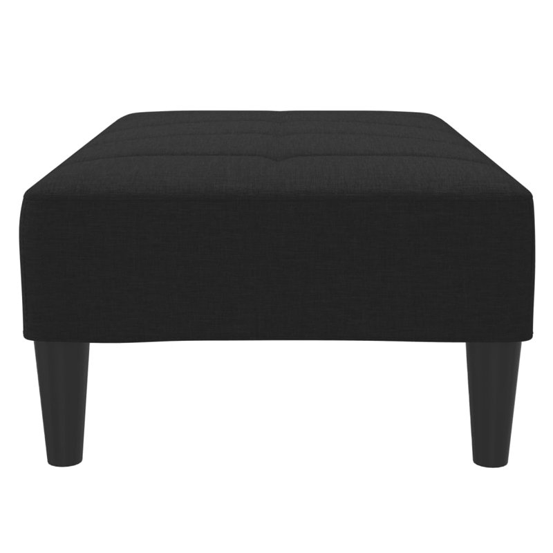 Vidaxl Footstool Black Polyester Compact Footstool Rectangular