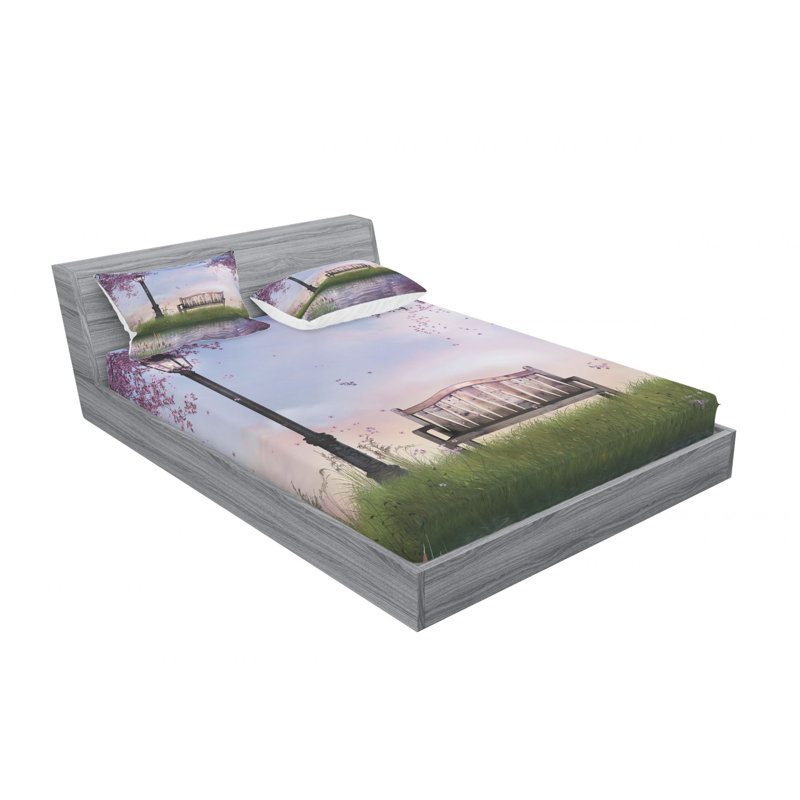 Microfiber Sheet Set, Queen Sheet Set with Fitted Sheet