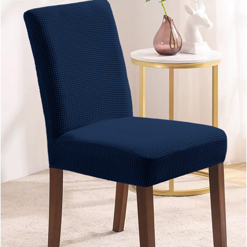Ensemble de 4 pièces - Housse de protection pour chaise de bureau de cuisine, Polyester marine