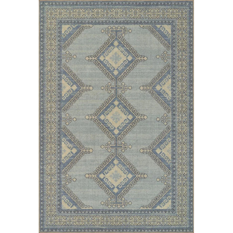 Tapis d'intérieur / extérieur bleu Nala, Rectangle 2 pi 6 po x 5 pi