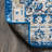 Lathan Bohemian FLAIR Boho Vintage Medallion Blue/Cream Rug-919640438