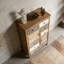 Grande armoire d'appoint vintage en bois avec 6 tiroirs et 2 portes